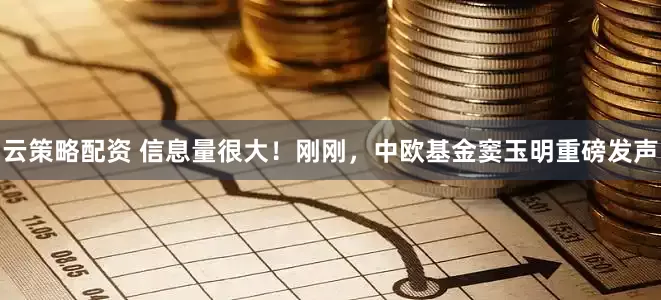 云策略配资 信息量很大！刚刚，中欧基金窦玉明重磅发声