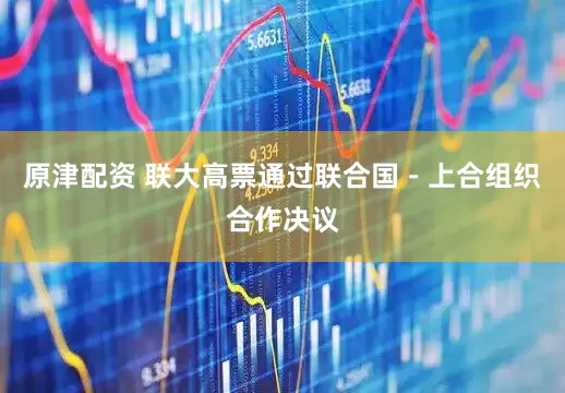 原津配资 联大高票通过联合国－上合组织合作决议